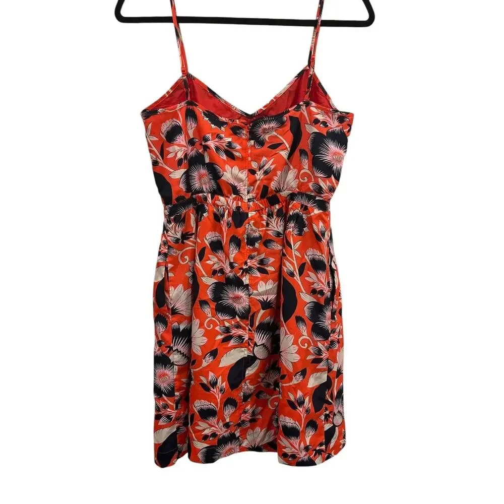 J. Crew Floral Coral Sundress Size 6